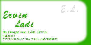 ervin ladi business card